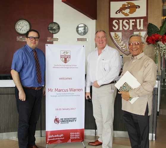 Foreign University International School Manila Philippines - Marcus Warren of De Montfort University visits SISFU