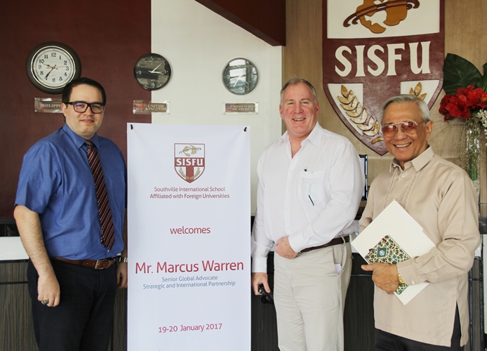 Foreign University International School Manila Philippines - Marcus Warren of De Montfort University visits SISFU